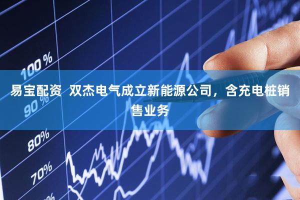 易宝配资  双杰电气成立新能源公司，含充电桩销售业务